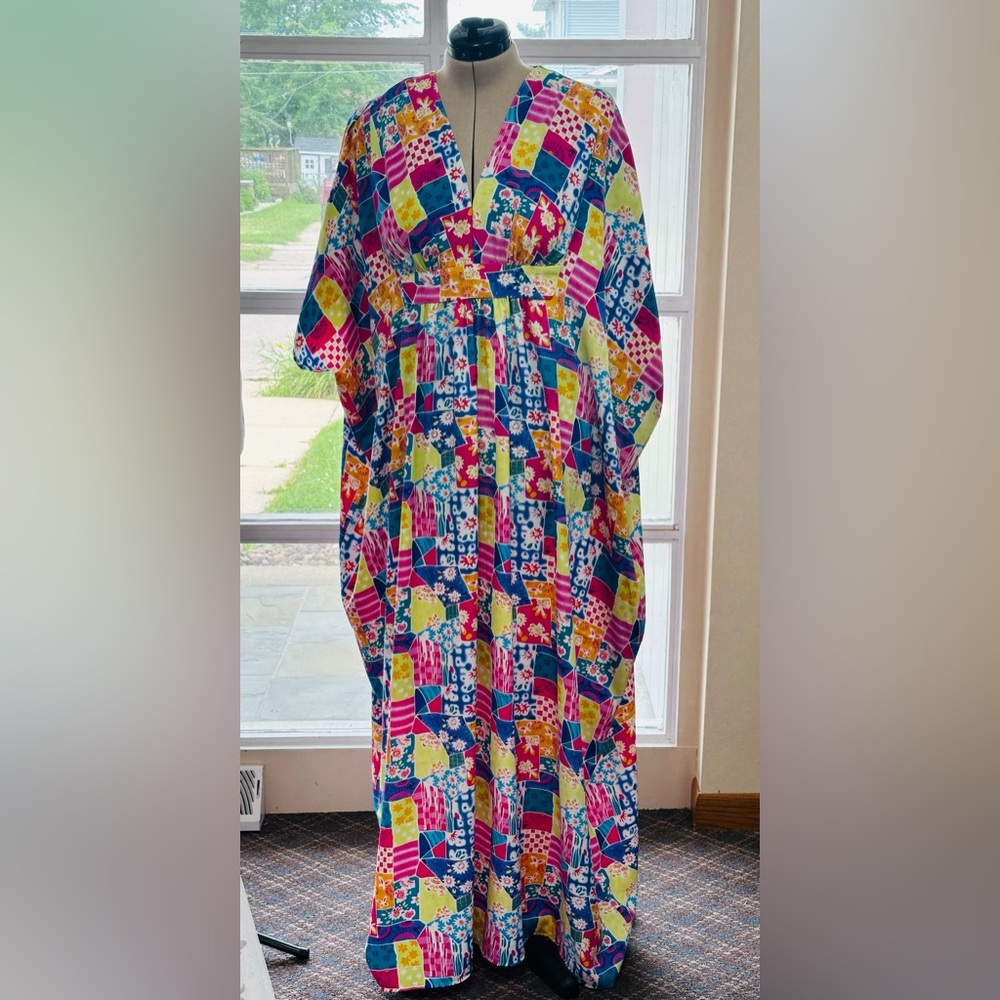 Colorful Patchwork Maxi Dress